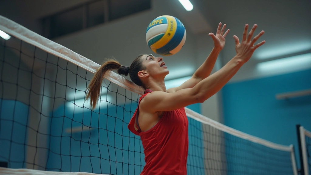 لاعب يقوم بضربة هجومية قوية وجدار دفاعي منظم